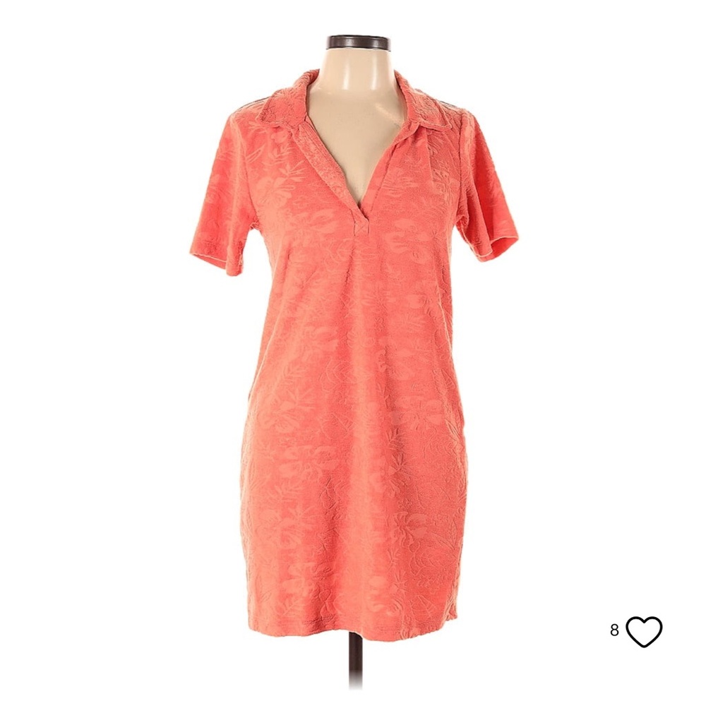 ASOS terry cloth casual coral dress - size 12